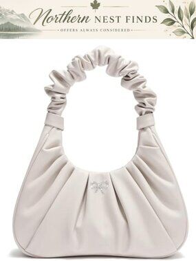 Cloud Design Handbags Cute Crescent Evening Bag with Zipper